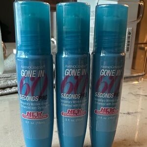 Set of Three (3) AminoGenesis Gone in 60 Seconds Pro Wrinkle Eraser - Blue